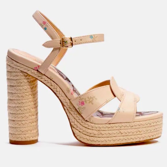 Coach Shoes - New Coach Talina Leather Platform Sandal Brand Super Cute! Out of Stock Size 8